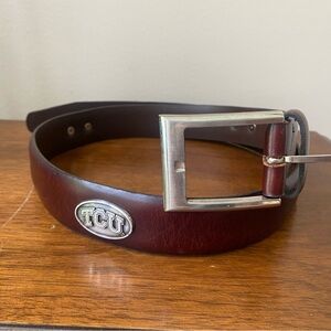 TCU (Texas Christian University) Leather Belt - Size 34